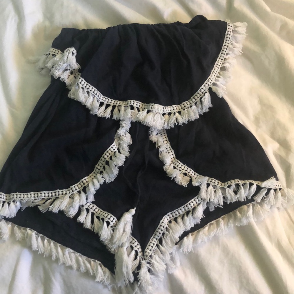 Strapless romper